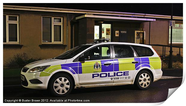 Tayside Police Car Print by Buster Brown