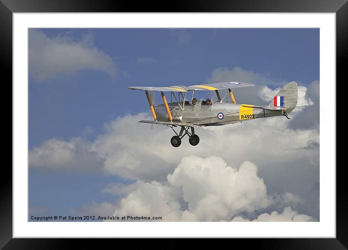 DH82 Tiger Moth Framed Mounted Print by Pat Speirs