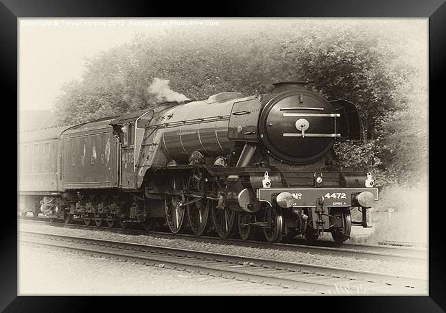 Flying Scotsman - Steam Train Framed Print by Trevor Kersley RIP