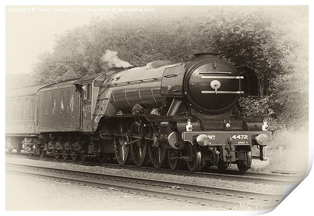 Flying Scotsman - Steam Train Print by Trevor Kersley RIP