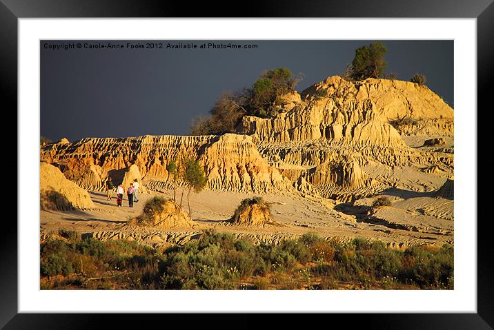 Sunset at Lake Mungo Framed Mounted Print by Carole-Anne Fooks