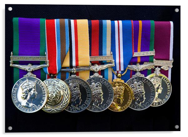 Campaign Medals Acrylic by Peter Jarvis