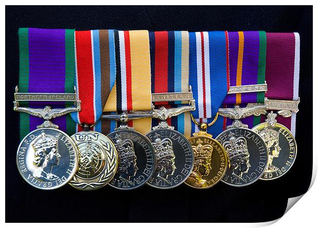 Campaign Medals Print by Peter Jarvis