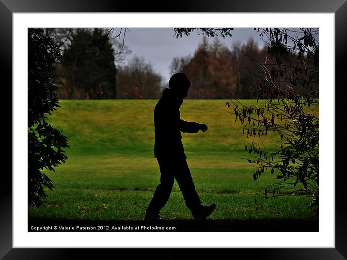 A Walk In The Dark Framed Mounted Print by Valerie Paterson