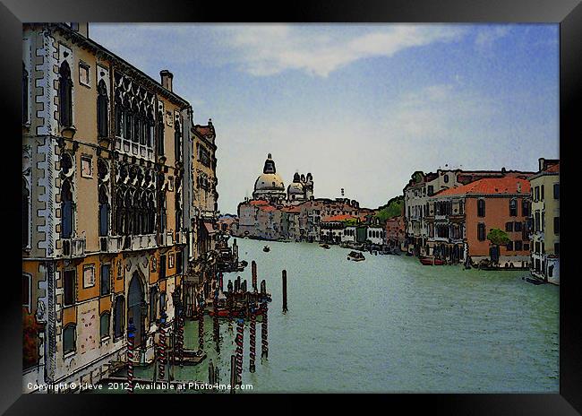 Venice Grand Canal Framed Print by Kleve 