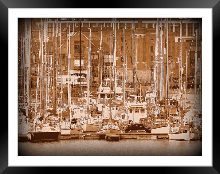 boats Framed Mounted Print by sue davies