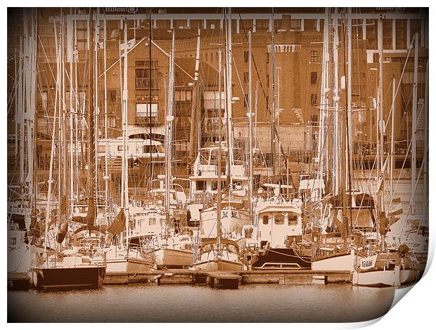 boats Print by sue davies