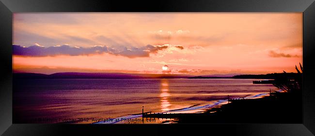 Tranquil Sunset over Poole Bay Framed Print by Kelvin Futcher 2D Photography