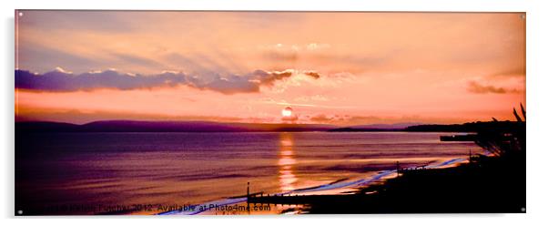 Tranquil Sunset over Poole Bay Acrylic by Kelvin Futcher 2D Photography