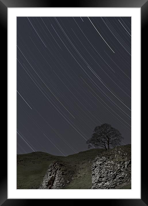 Lone Tree by Moonlight Framed Mounted Print by Natures' Canvas: Wall Art  & Prints by Andy Astbury
