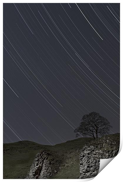 Lone Tree by Moonlight Print by Natures' Canvas: Wall Art  & Prints by Andy Astbury