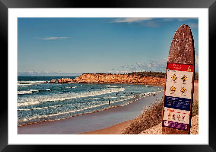 Torquay Surf Beach Framed Mounted Print by Roger Green