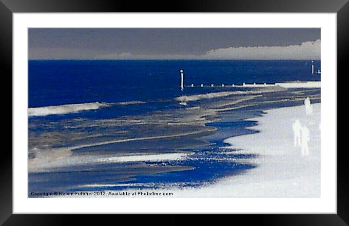 Negative view of Poole Bay Framed Mounted Print by Kelvin Futcher 2D Photography