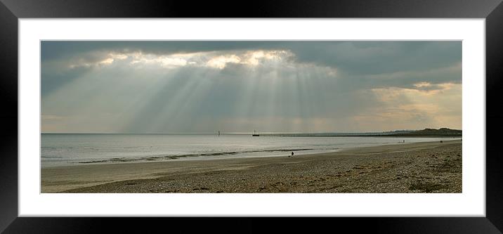 Storm Clouds Over The Pier Framed Mounted Print by graham young