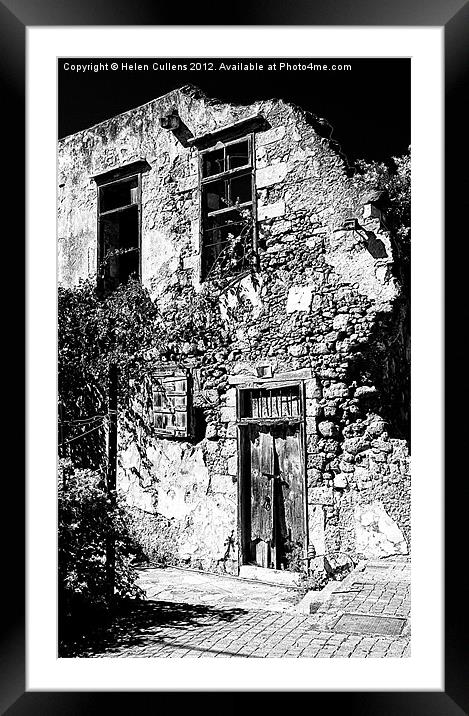 CRUMBLING FACADE - CRETE Framed Mounted Print by Helen Cullens