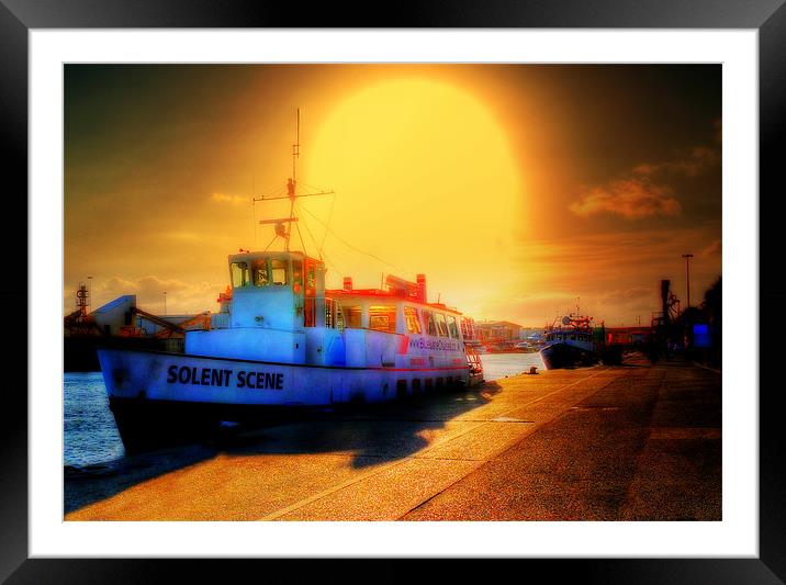 Solent Scene Poole Framed Mounted Print by Louise Godwin