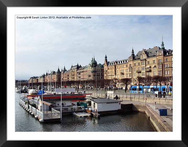 A Stockholm harbour view Framed Mounted Print by Sarah Osterman