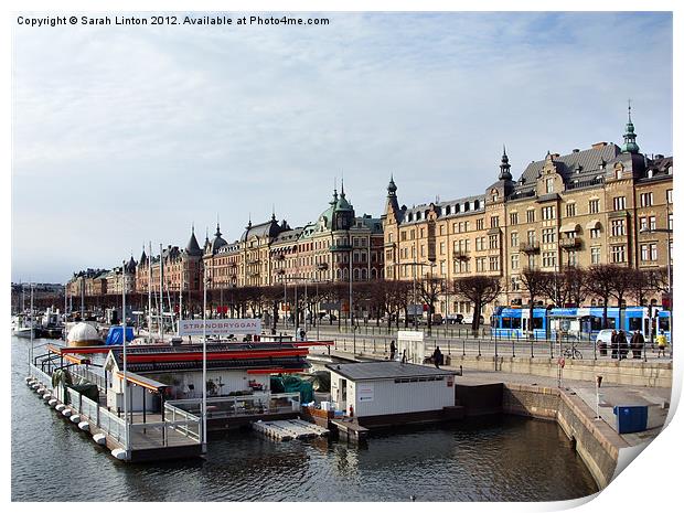 A Stockholm harbour view Print by Sarah Osterman