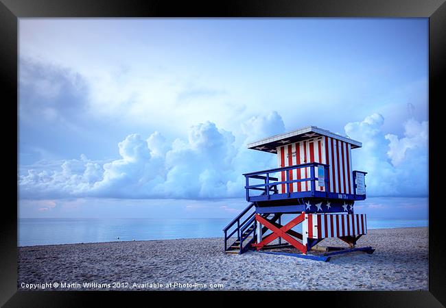 No Lifeguard on Duty - 2 Framed Print by Martin Williams