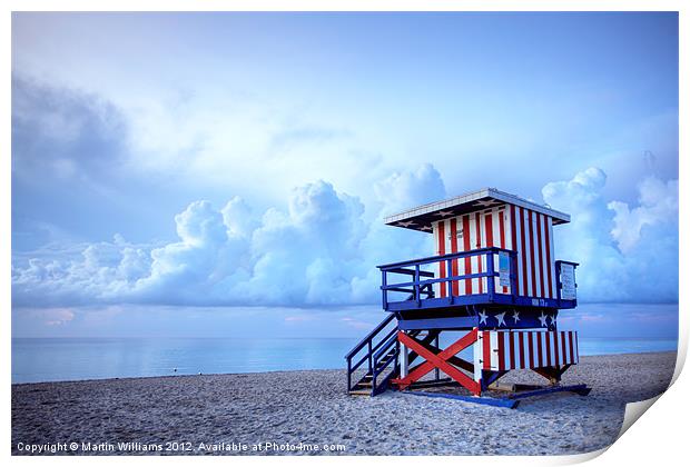 No Lifeguard on Duty - 2 Print by Martin Williams
