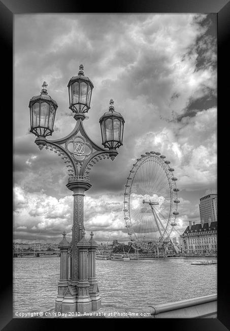 London Eye Framed Print by Chris Day
