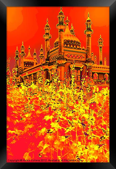 RED-HOT BRIGHTON Framed Print by Helen Cullens