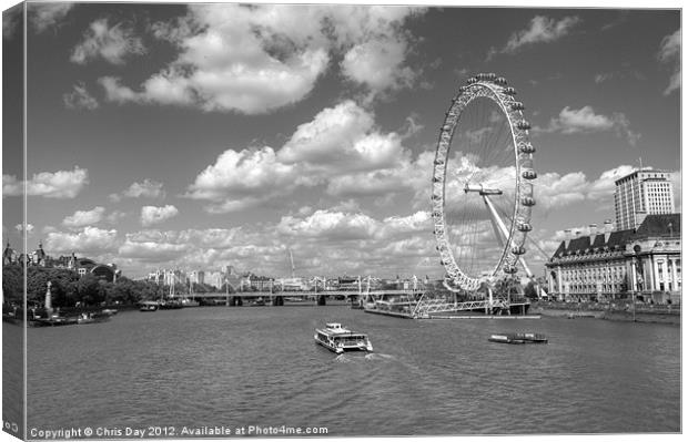 The London Eye Canvas Print by Chris Day