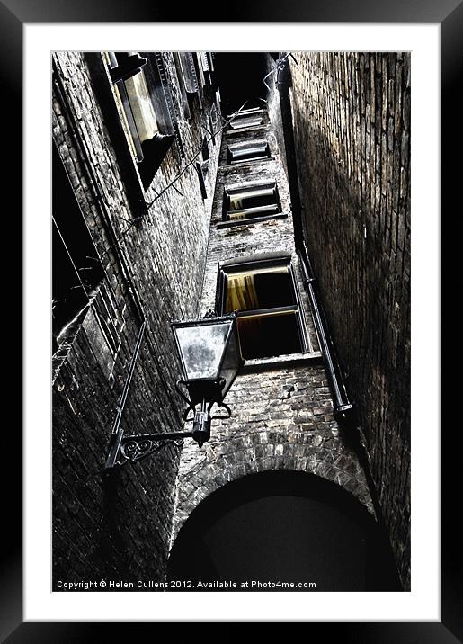 NARROW ALLEY Framed Mounted Print by Helen Cullens