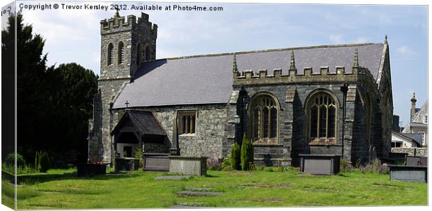 St Grwst's Church, Llanrwst,North Wales Canvas Print by Trevor Kersley RIP