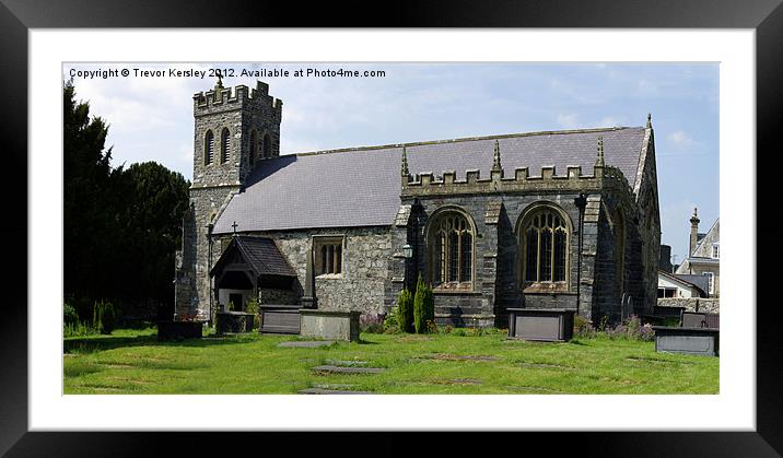 St Grwst's Church, Llanrwst,North Wales Framed Mounted Print by Trevor Kersley RIP