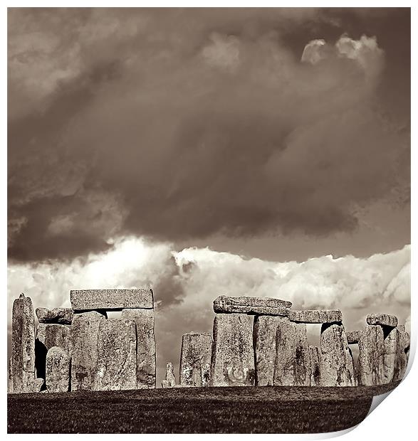 Stonehenge Storm Print by Mary Lane
