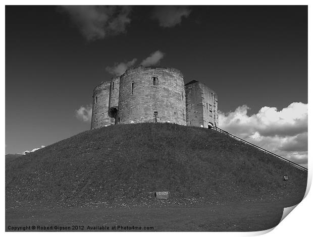 York Clifford,s tower historic building Print by Robert Gipson