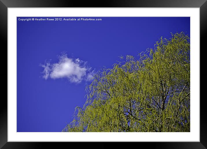 lone Cloud Framed Mounted Print by Heather Rowe