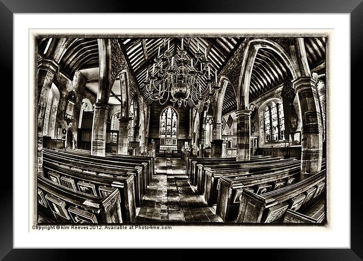 chiddingstone church altar Framed Mounted Print by kim Reeves