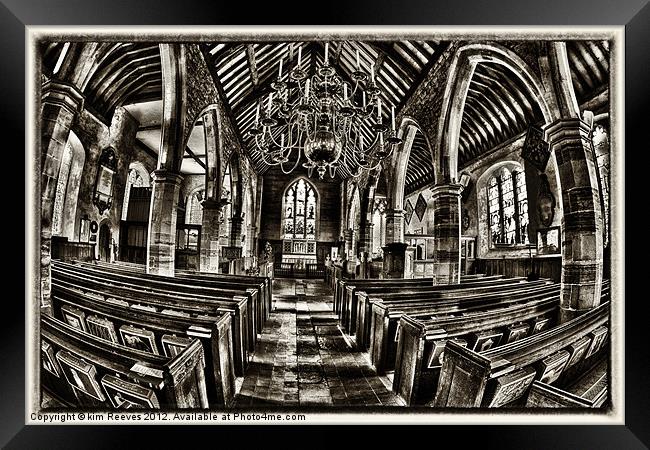 chiddingstone church altar Framed Print by kim Reeves