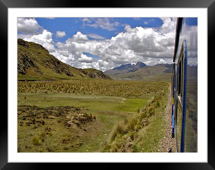 the train to Cusco Framed Mounted Print by Paul du Heaume