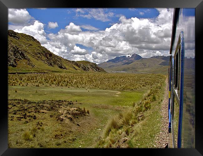 the train to Cusco Framed Print by Paul du Heaume