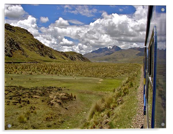 the train to Cusco Acrylic by Paul du Heaume