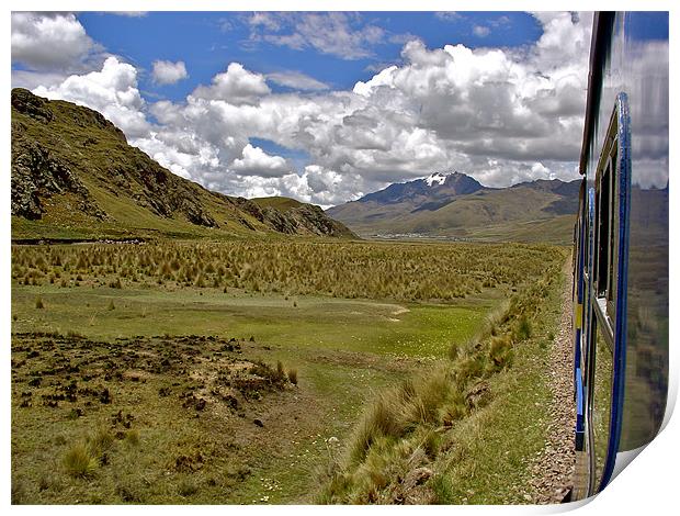 the train to Cusco Print by Paul du Heaume