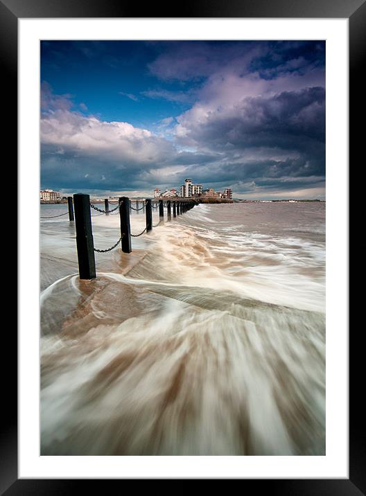 High tide approaching Framed Mounted Print by mike Davies