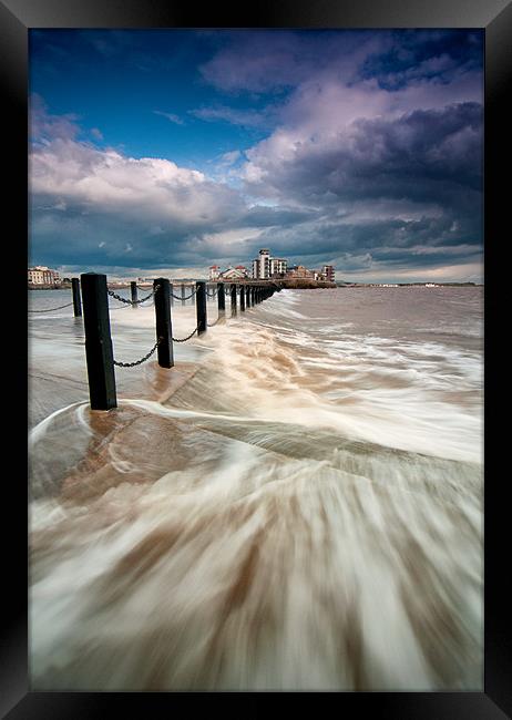 High tide approaching Framed Print by mike Davies