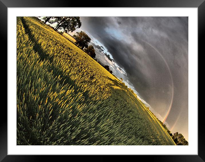 Dramatic Rainbow Framed Mounted Print by mark humpage
