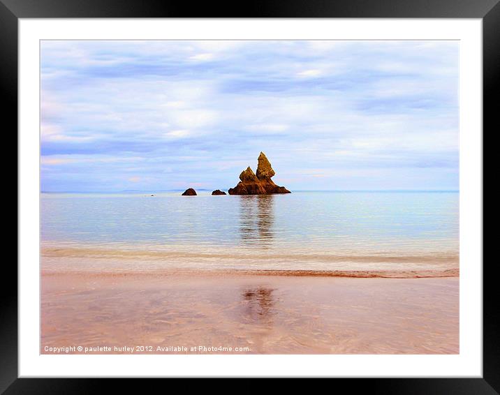 Church Rock.Pembrokeshire. Framed Mounted Print by paulette hurley