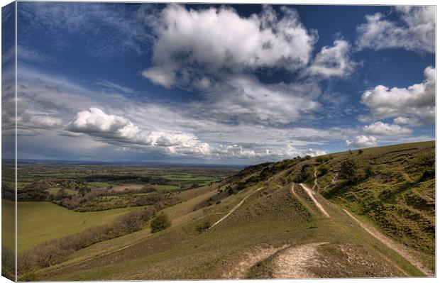 Dramatic Skys Over Ditchling Beacon Canvas Print by Eddie Howland