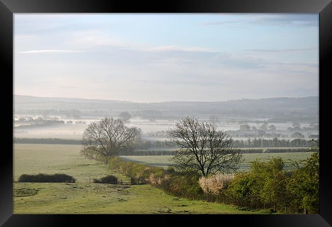 The Vale in the Spring Dawn Framed Print by graham young