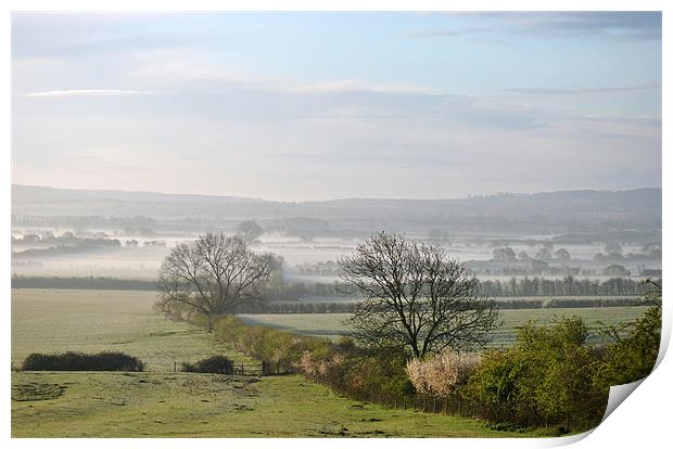 The Vale in the Spring Dawn Print by graham young
