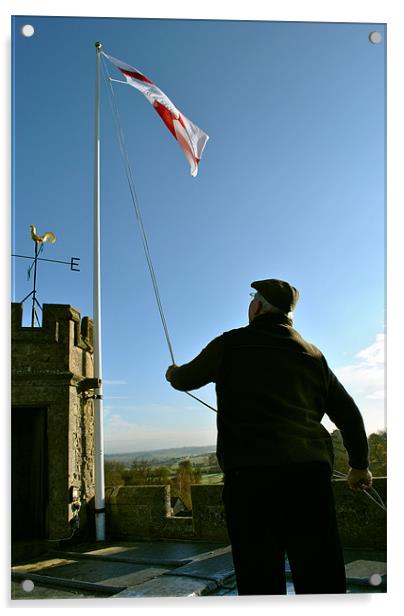 Hoisting the Flag Acrylic by graham young