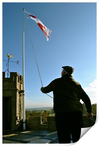 Hoisting the Flag Print by graham young
