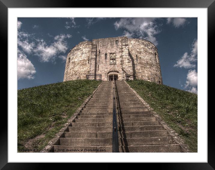 Clifford's Tower in York  historical building. Framed Mounted Print by Robert Gipson