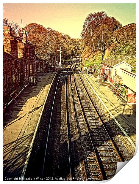 Goathland Train Station Print by Elizabeth Wilson-Stephen